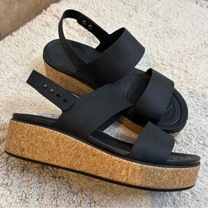 Crocs Brooklyn Cork Low Wedge Sandals